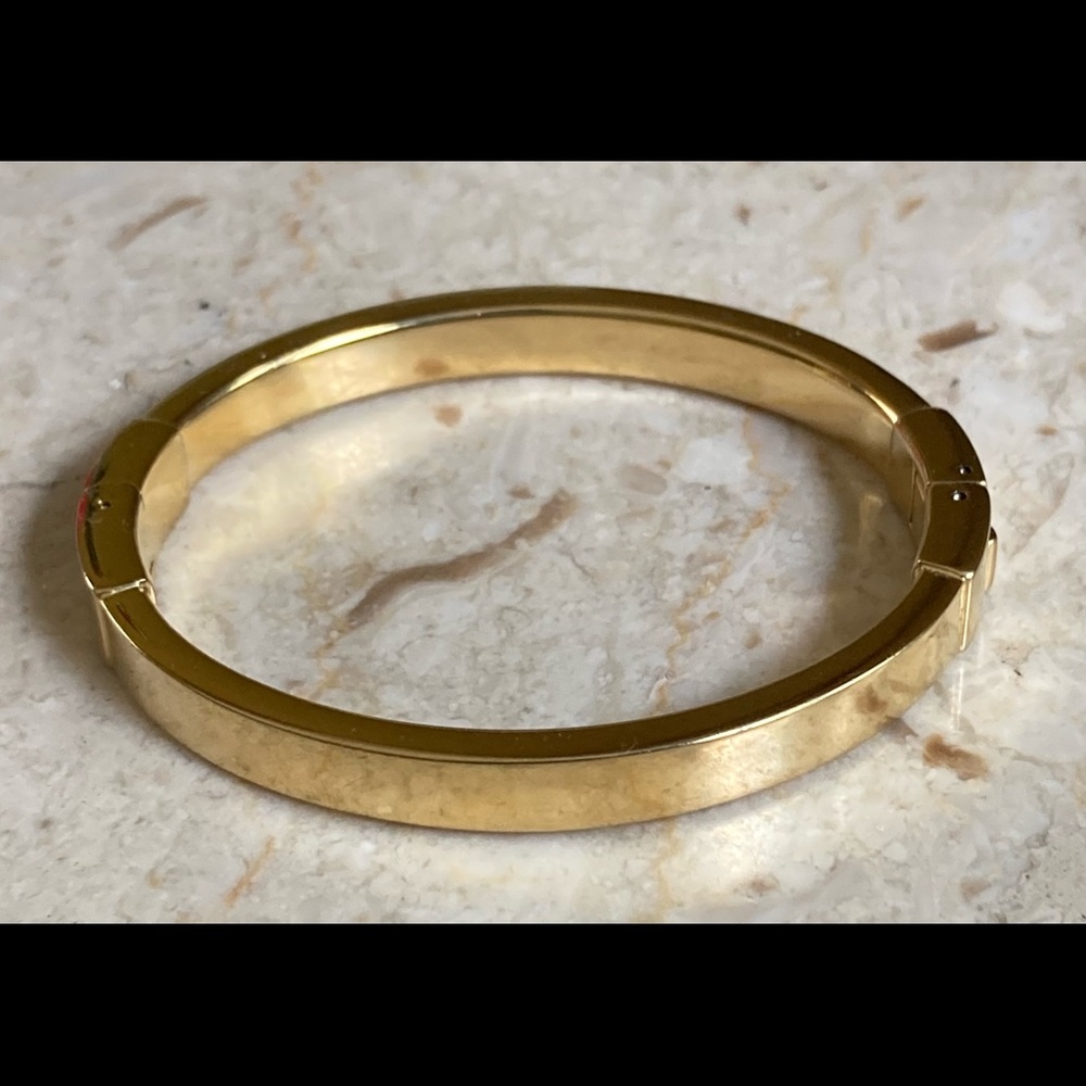 MICHAEL KORS Gold Tone Pavel Encrusted Crystal Hinge Bangle - Picture 3 of 5
